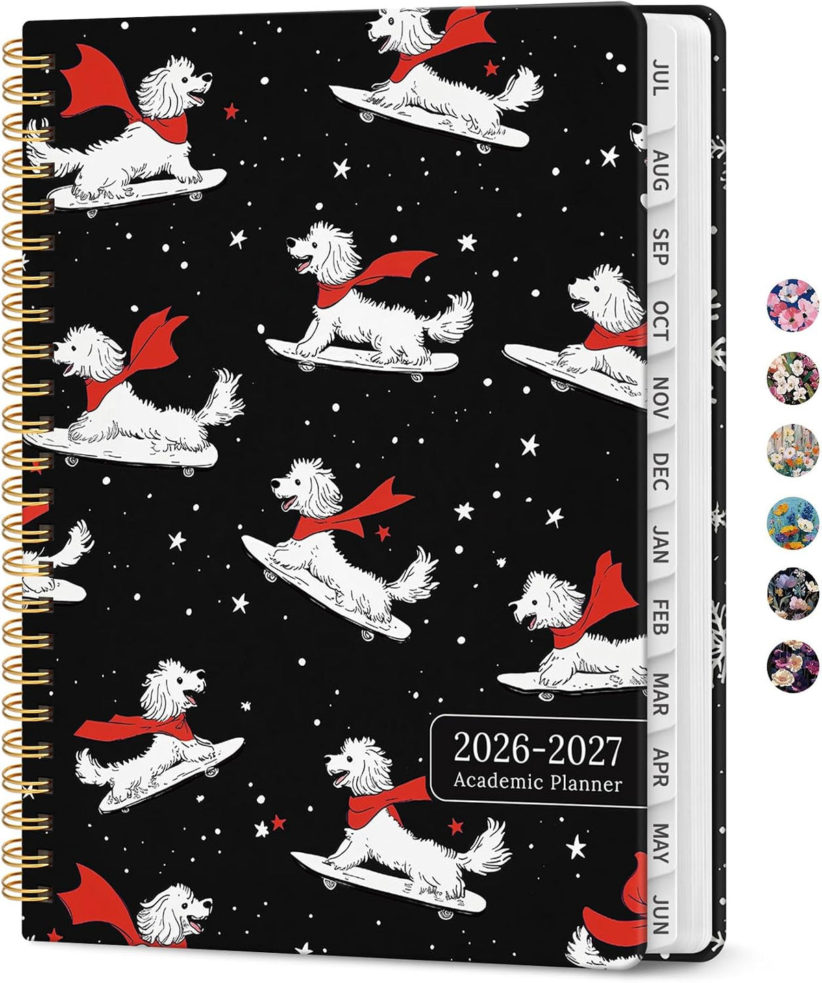Planner 2026-2027, Jul 2026-Jun 2027 Academic Monthly & Weekly Planner - Colors B