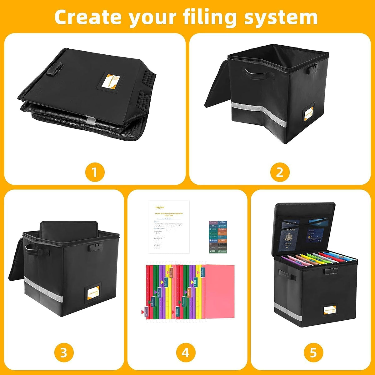 Deluxe Next of Kin Box Organizer with Labels,Estate Planning Organizer Kit