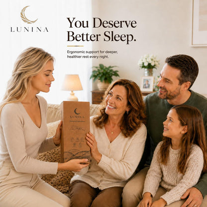 LUNINA Cervical Pillow for Neck Support, Memory Foam Contour Pillow | CertiPUR-US Certified, Medium-Firm Support