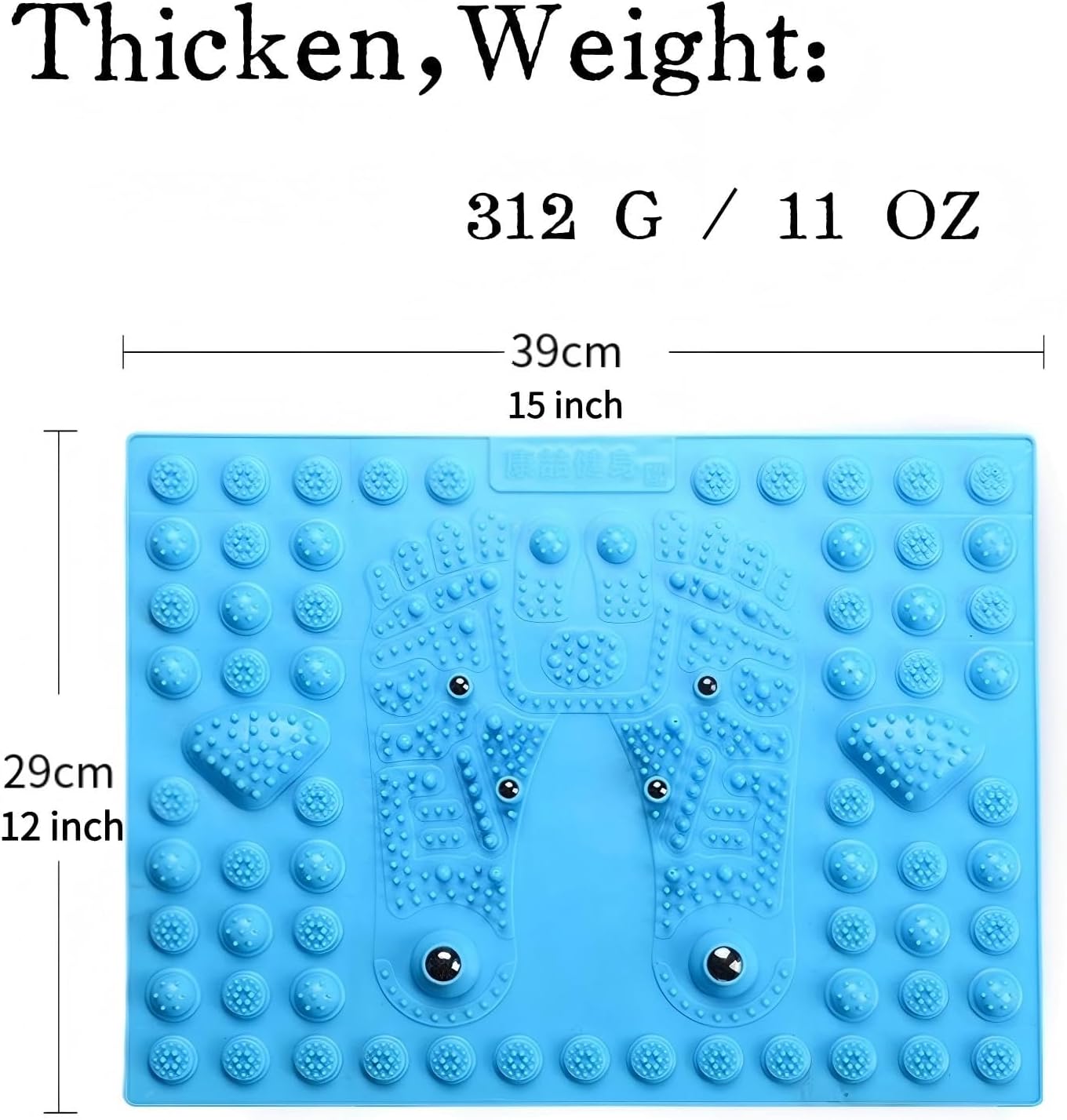 Acupressure Foot Massage Mat with 6 Magnetic Beads, Reflexology Pressure Relief Pad, Thickened Magnetic Therapy Mats for Home and Office Use