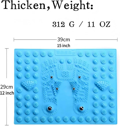 Acupressure Foot Massage Mat with 6 Magnetic Beads, Reflexology Pressure Relief Pad, Thickened Magnetic Therapy Mats for Home and Office Use