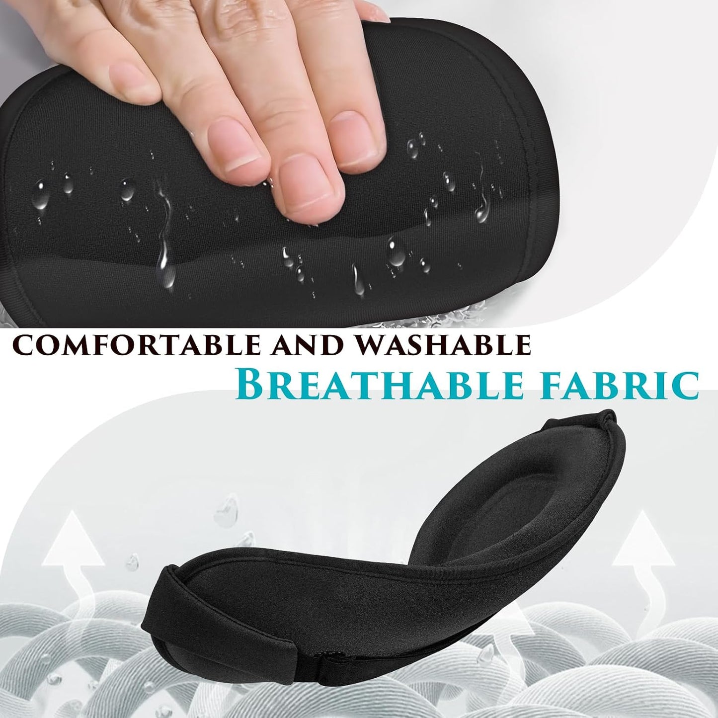 Weighted Eye Mask Cover for Sleeping - Eye Masks for Sleep with Adjustable Strap, Lash Extension Eye Covers for Women Men, 3D Contoured, Plane Travel Essentials, Blindfold for Meditation