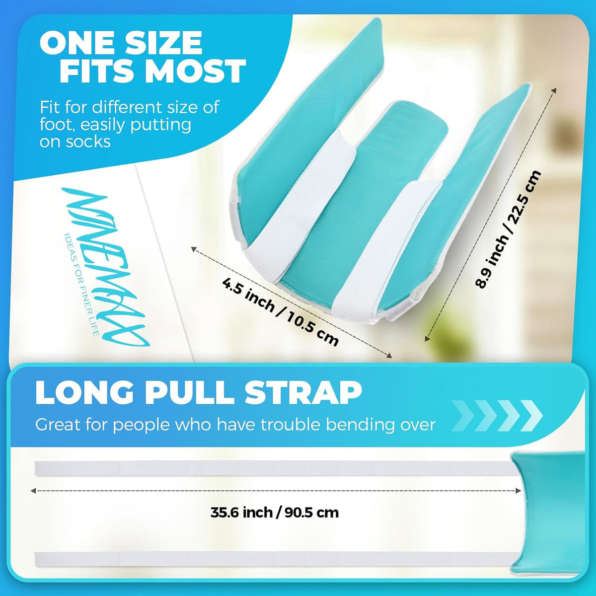Sock Aid for Seniors, No Bending Sock Helper Device for Putting On Socks