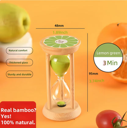 Mini Wooden Sand Timers,100% Bamboo Hourglass Sand Timers 1Min Sandglass Timer for Toothbrush Timer Games Classroom Home Office Cooking(Blue+1Min)