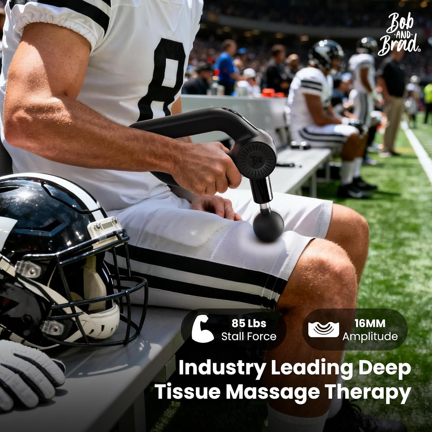 BOB AND BRAD D6 Pro Plus Massage Gun with Heat, Deep Tissue Percussion with 16mm Amplitude, Professional Muscle Massager Gun for Athletes, Quiet Electric Handheld Massager