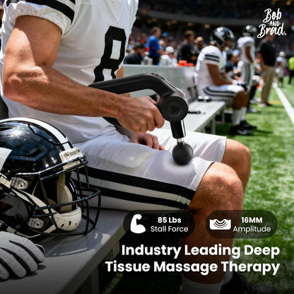 BOB AND BRAD D6 Pro Plus Massage Gun with Heat, Deep Tissue Percussion with 16mm Amplitude, Professional Muscle Massager Gun for Athletes, Quiet Electric Handheld Massager