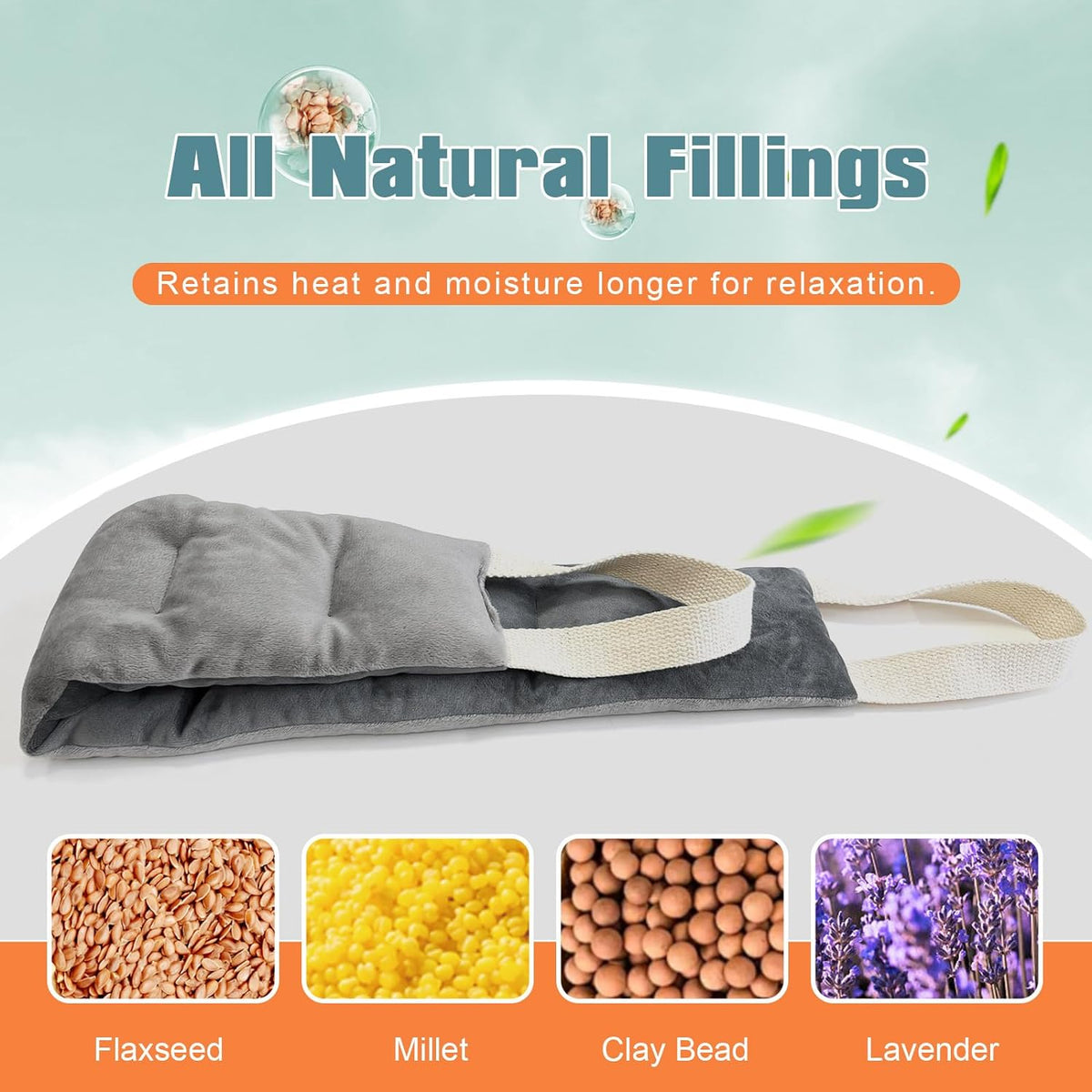UNCN Heating Pad for Neck Shoulders & Back Microwavable Wrap Lavender Scent