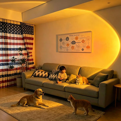 Sunset Lamp Projector Multicolor Changing LED Projection Lamps 16color