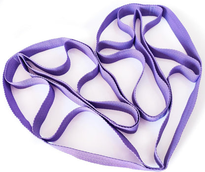 EZYA Stretching Strap with Loops, Non-Elastic Yoga Strap for Physical Therapy & Home Rehab, Mobility Exercise Strap for Pilates, Dance & Gymnastics