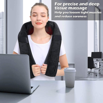 Shiatsu Neck Back and Shoulder Massager with Heat for Pain Relief Deep Tissue, Christmas Women Men Gifts for Mom Dad, Wife Husband, Him Her, Fathers Day, Mothers Day, Birthdays Gift (NOT Cordless)
