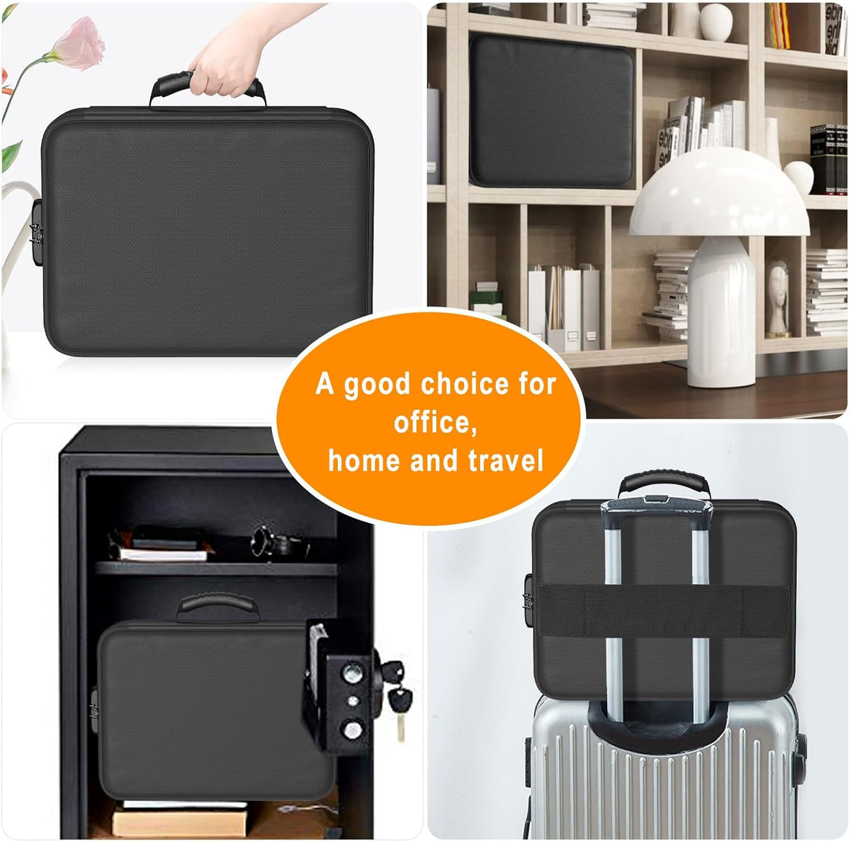 DocSafe 5200°F Fireproof Document Organizer Box with Lock, Heat Insulated