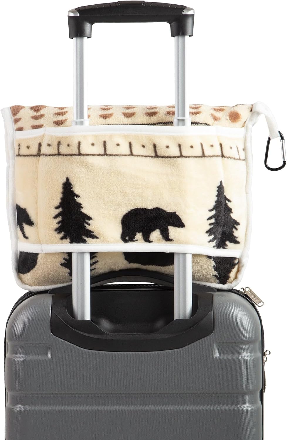 Carstens, Inc. Travel Blanket, Premium Compact 2-in-1 Airplane Blanket/Pillow, Open Sky Blue Aztec