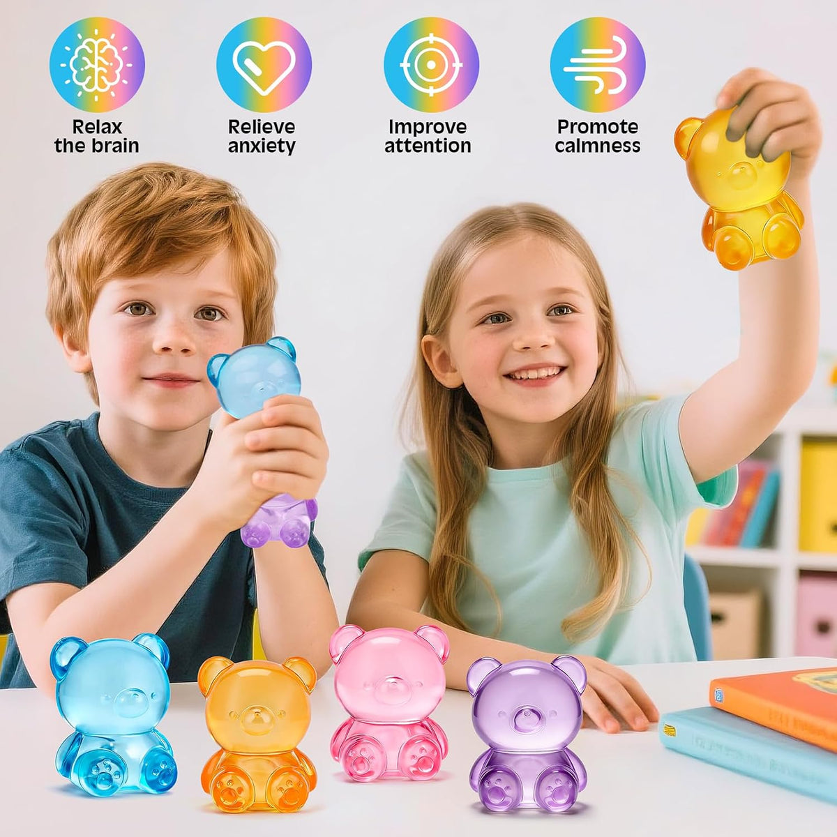 VISCOO 16 Pack Octopus Stress Balls for Kids, Slow Rising Squishy Toys