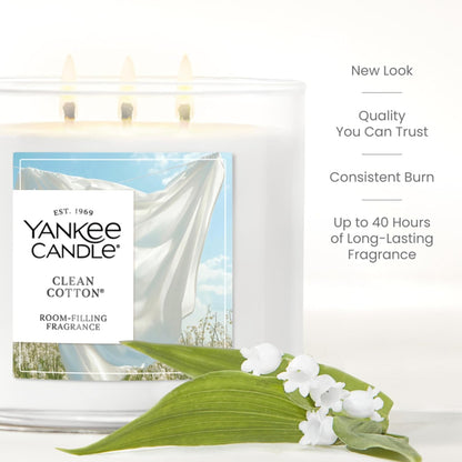 Yankee Candle Sage & Citrus, Scented Candle, 14.5oz 3-Wick Candle Jar with up to 40 Hours Burn Time, Giftable