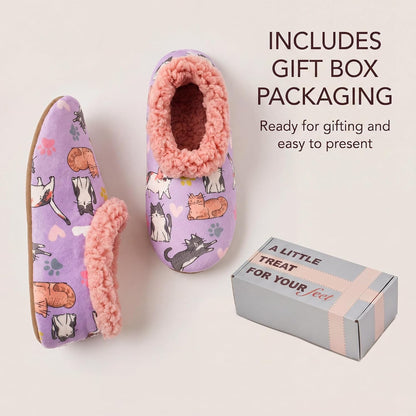 Cozylook Fuzzy Slippers for Women Indoor Soft Sole Slipper Socks