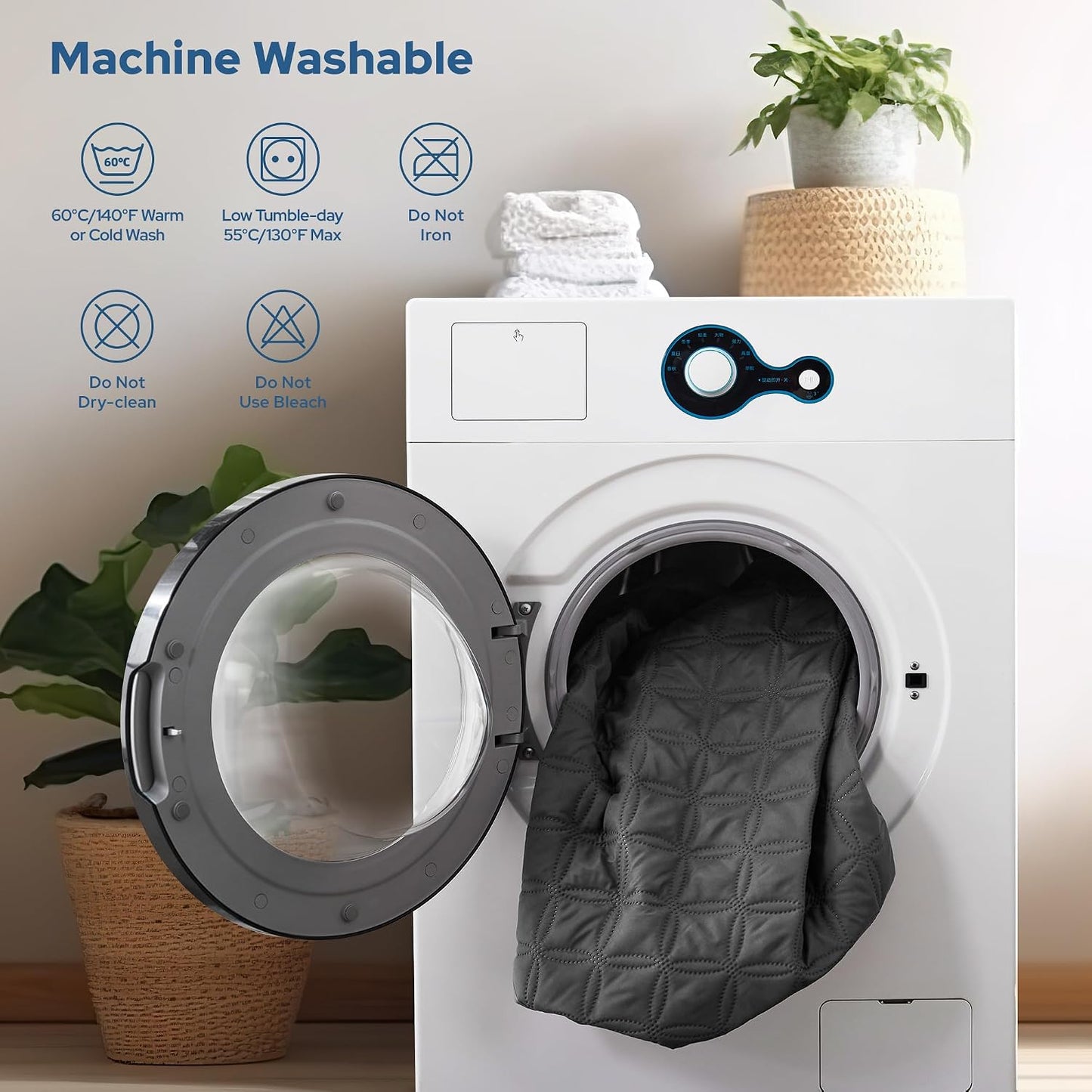BEDLORE Waterproof Mattress Protector, Noiseless King Size Mattress Pad with Deep Pocket Fitted Up to 6-18 inches, Soft Breathable Dirt-Proof Bed Mattress Cover Washable for Bedroom, Hotel (Gray)