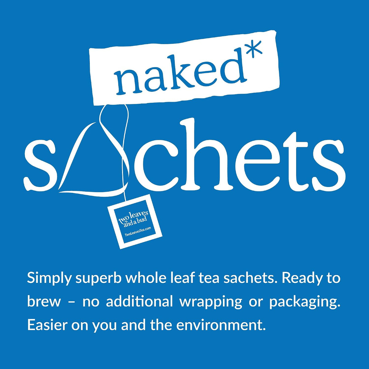 Two Leaves and a Bud Alpine Berry Naked Tea Sachets, 50 Count (Pack of 1)