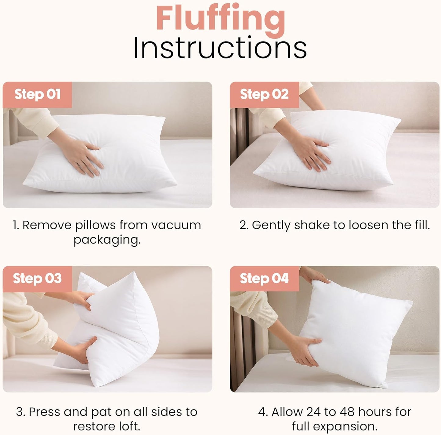 Utopia Bedding 12x20 Pillow Inserts, Set of 2, White – Indoor Decorative Throw Pillows for Bed, Sofa & Couch – Soft, Supportive & Fluffy Cushion Inserts
