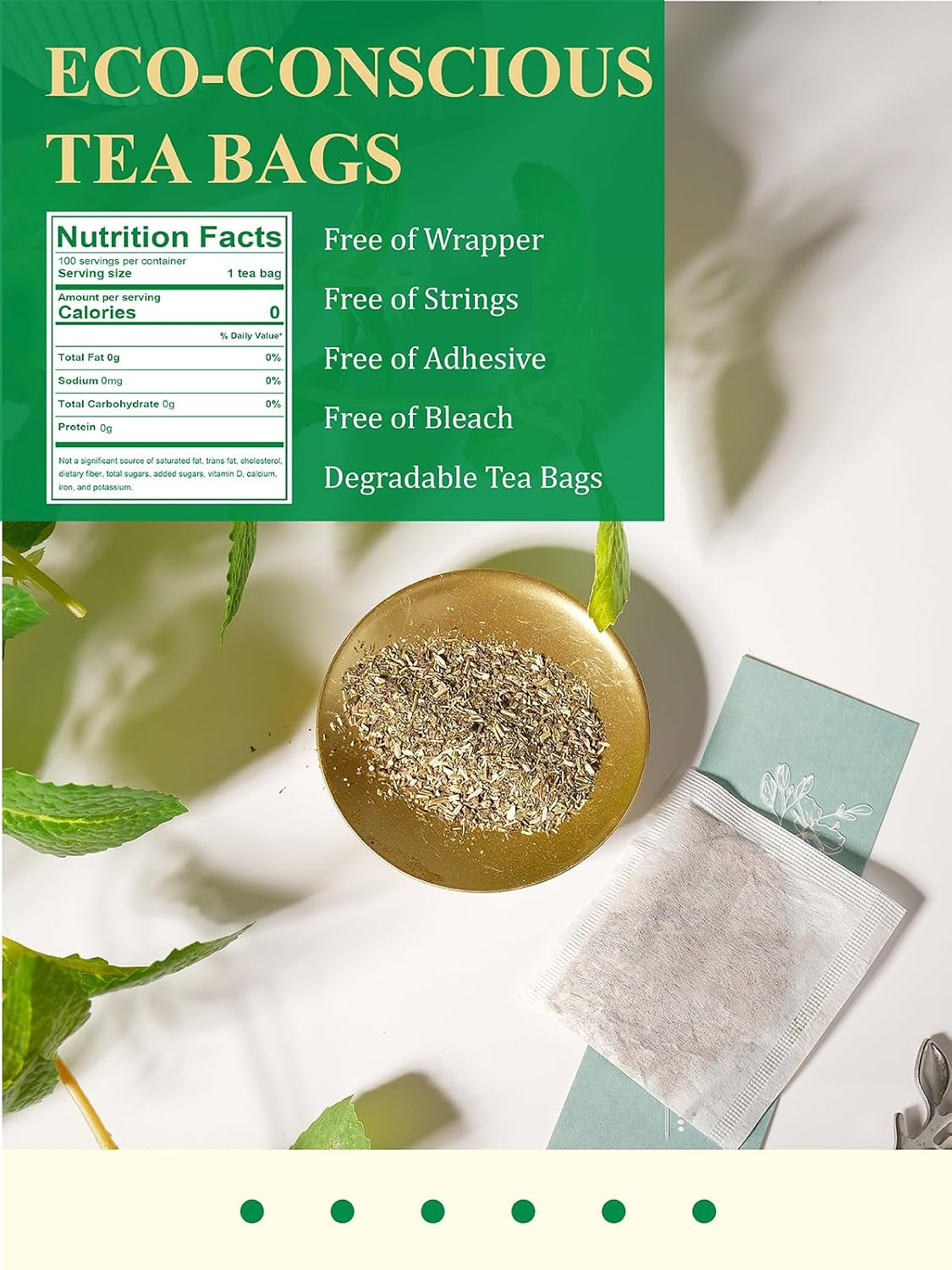 GLDNT Organic Milk Thistle Tea, Natural Organic Milk Thistle Seed Herbal Tea, Mild & Mellow Taste, Caffeine Free, 100 Count