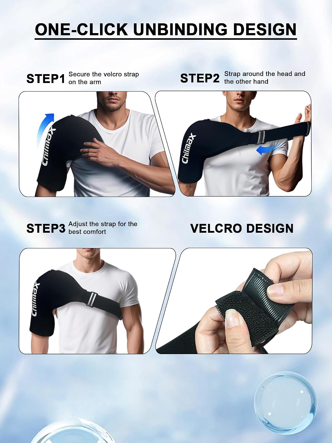 Shoulder Ice Pack Wrap for Rotator Cuff Cold Therapy Brace