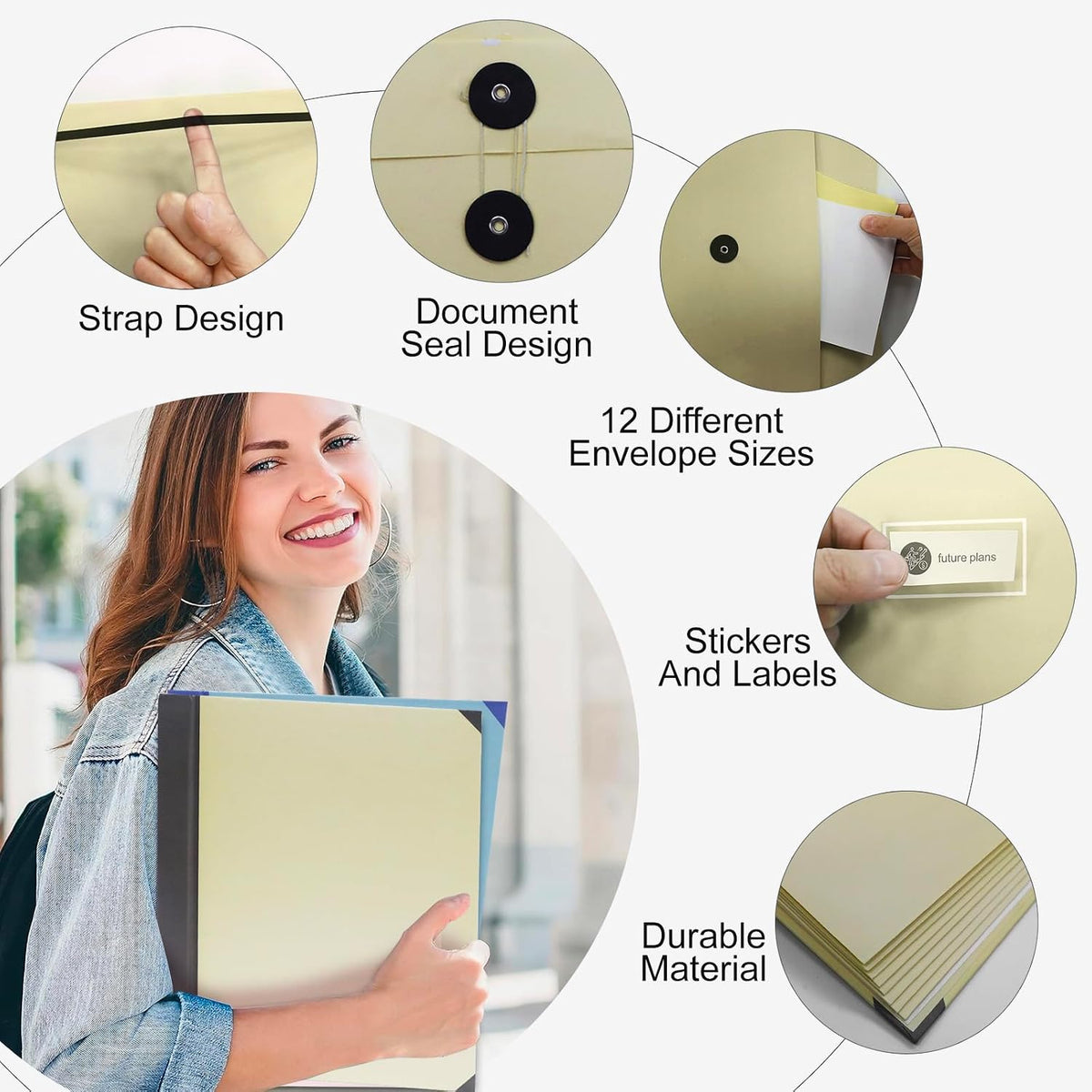 Document Organizer,File Organizer for Paper,Important Documents for Office and School,in Case I Go Missing Binder(Pink,2In Thick)
