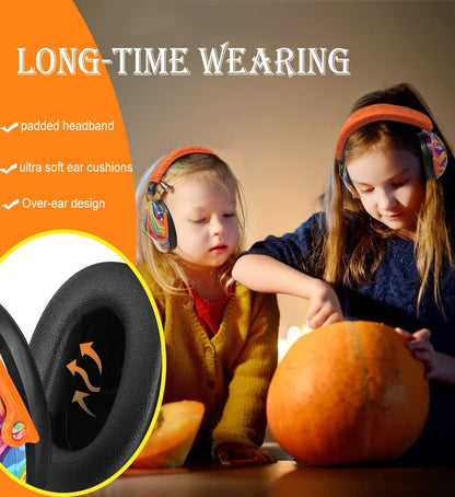PROHEAR 032 Kids Ear Protection – Ear Muffs for Noise Reduction, 25NRR Noise Cancelling Headphones for Kids,Toddlers, Autism, Sensory Use, Hearing Protection – Orange