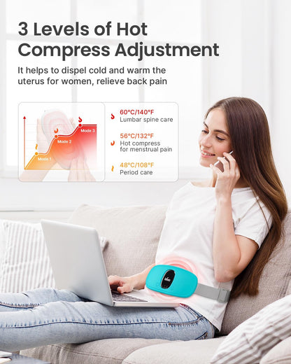 iDOO Cordless Heating Pad for Menstrual Cramps, Lightweight & Portable