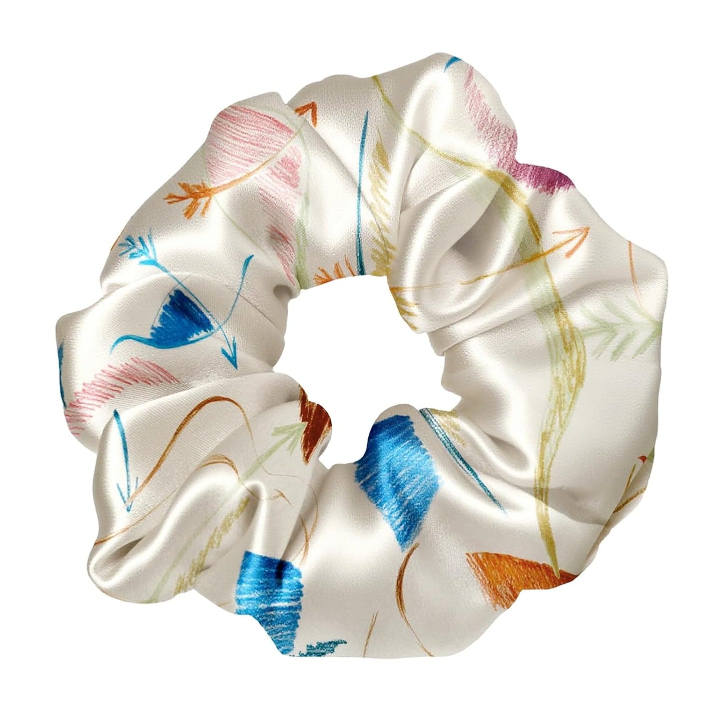 LILYSILK Silk Hair Scrunchies / Ties for Frizz & Breakage Prevention, 100% Mulberry, No Damage, Elastic ponytail Holders, 1Pc, Coffee - Colors A