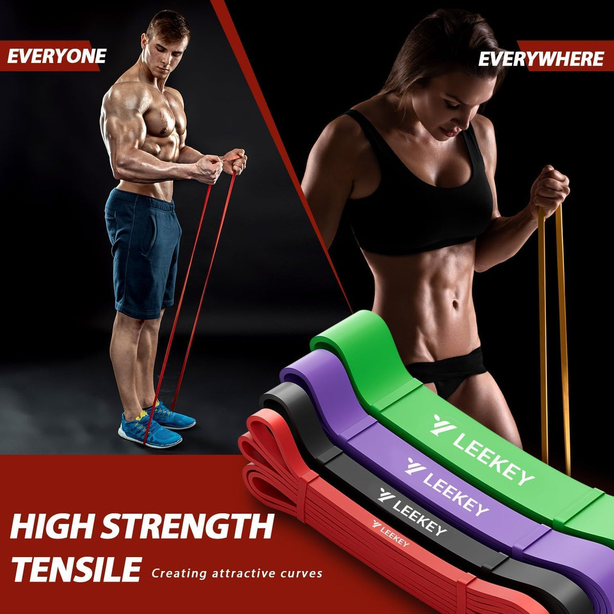 Resistance Bands for Pull Up Assist, Stretch Bands & Exercise Workout Set