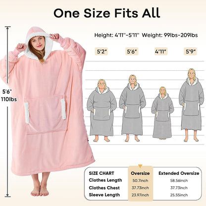 yescool Wearable Blanket Hoodie as Christmas Birthday Gifts for Women Mom - Colors A