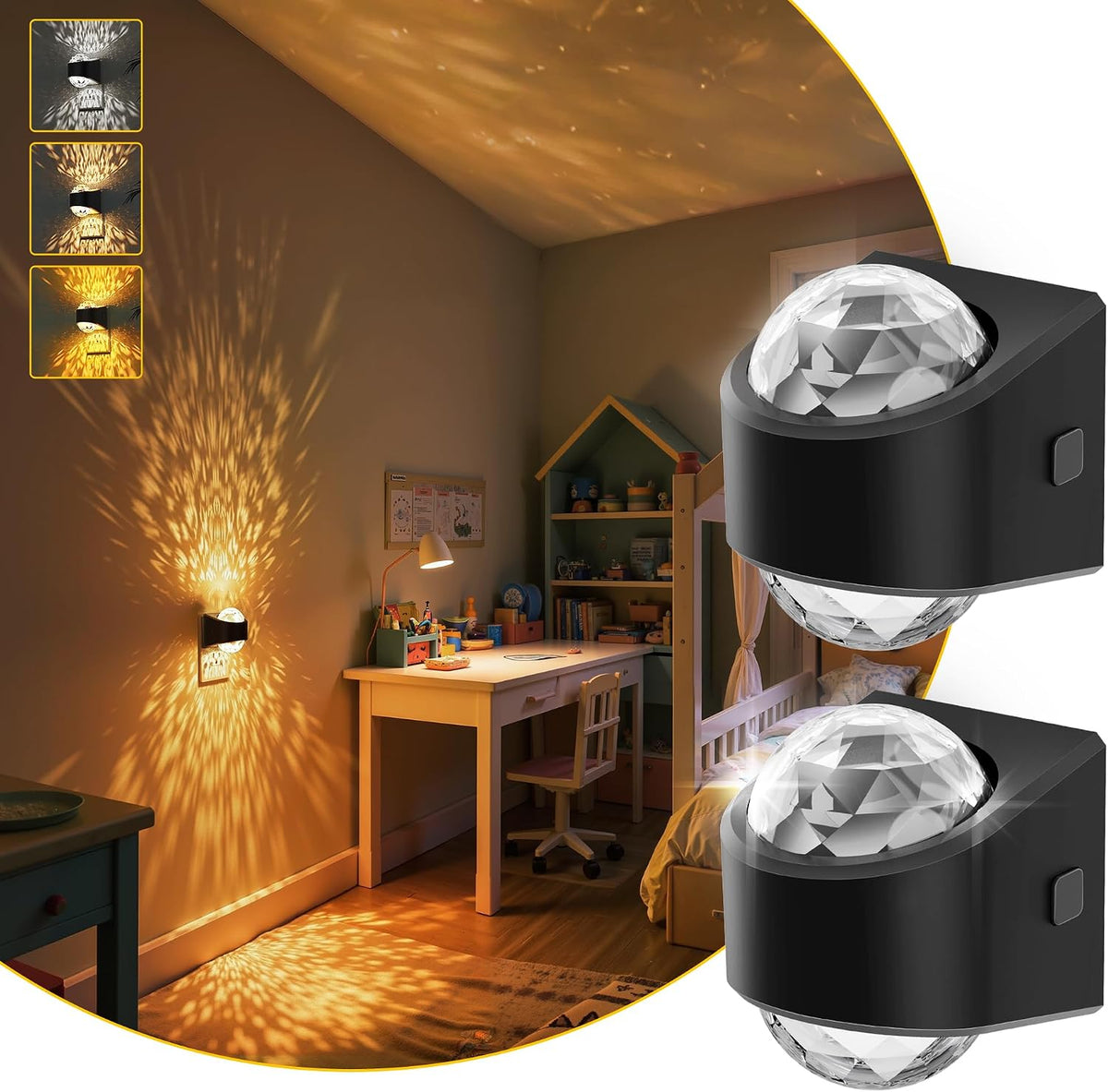 L LOHAS LED Night Light,Projector Night Light with Dusk to Dawn Sensor