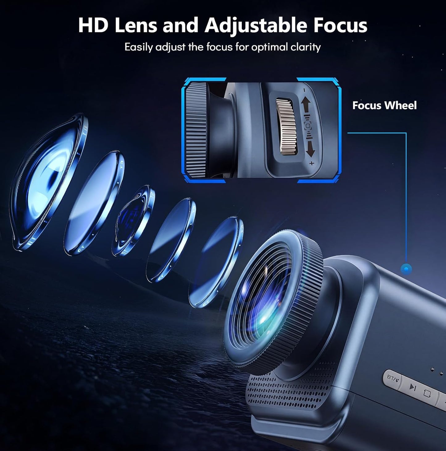 Rossetta 3D Projector with 60 Scenes, Galaxy Star Projector for Room Decor | Bluetooth Speaker, 1H/2H Timer & Remote, Night Light for Bedroom, Party, Christmas & Birthday Gifts for Adults, Girls, Boys