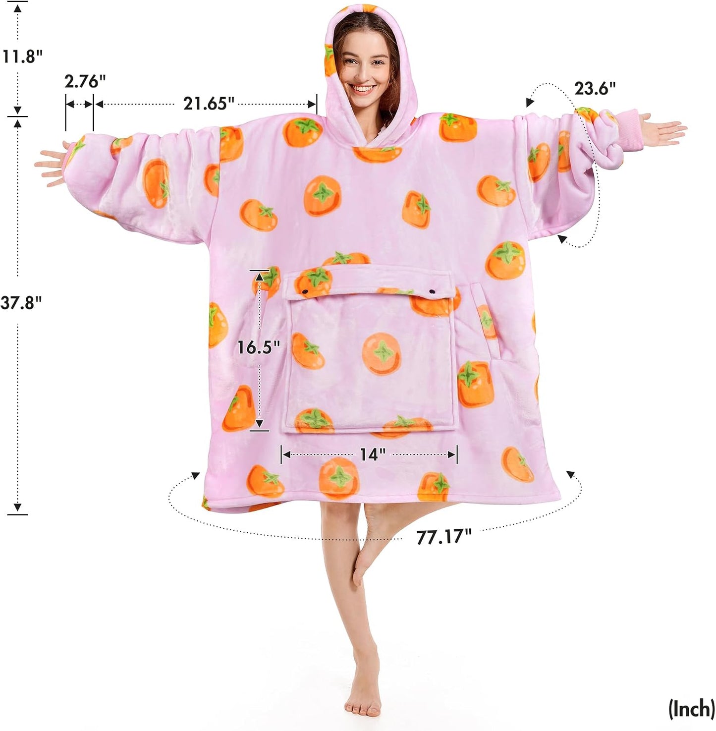Narecte Cozy Oversized Blanket Hoodie Wearable Blanket Adults Soft Hooded Blanket Hoodie Birthday Gifts for Women Christmas - Colors A