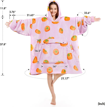 Narecte Cozy Oversized Blanket Hoodie Wearable Blanket Adults Soft Hooded Blanket Hoodie Birthday Gifts for Women Christmas - Colors A