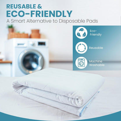 Epica Incontinence Bed Pads Washable Waterproof, 34"x52" (2 Pack), USA Made