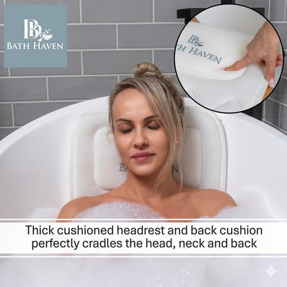 Bath Pillow for Tub, Soft 3D Mesh Full Body Mat with Head Neck Back Support