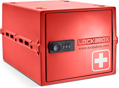 Lockabox One™ | Premium Lock Box | Medium Combination Lock Box For Food, Medicine & Home Safety | External Size 12 x 8 x 6.6 inches (Crystal)