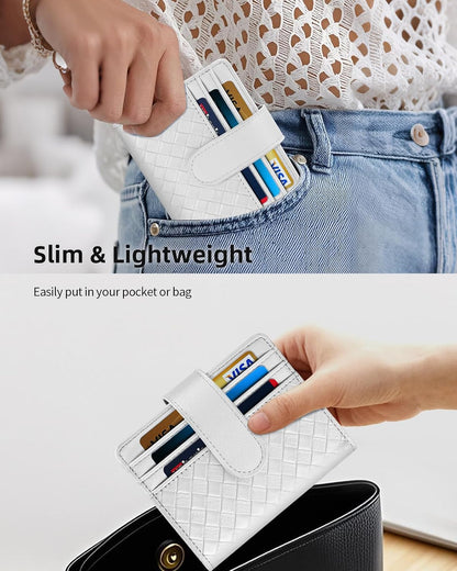 Smart Women Wallet with Find My, Wallet Tracker, RFID Blocking Bifold Credit Card Holder, Left-Behind Alerts, Play Sound, Anti-Loss, Wireless Rechargeable, Works with iPhone, iPad, Mac, Black
