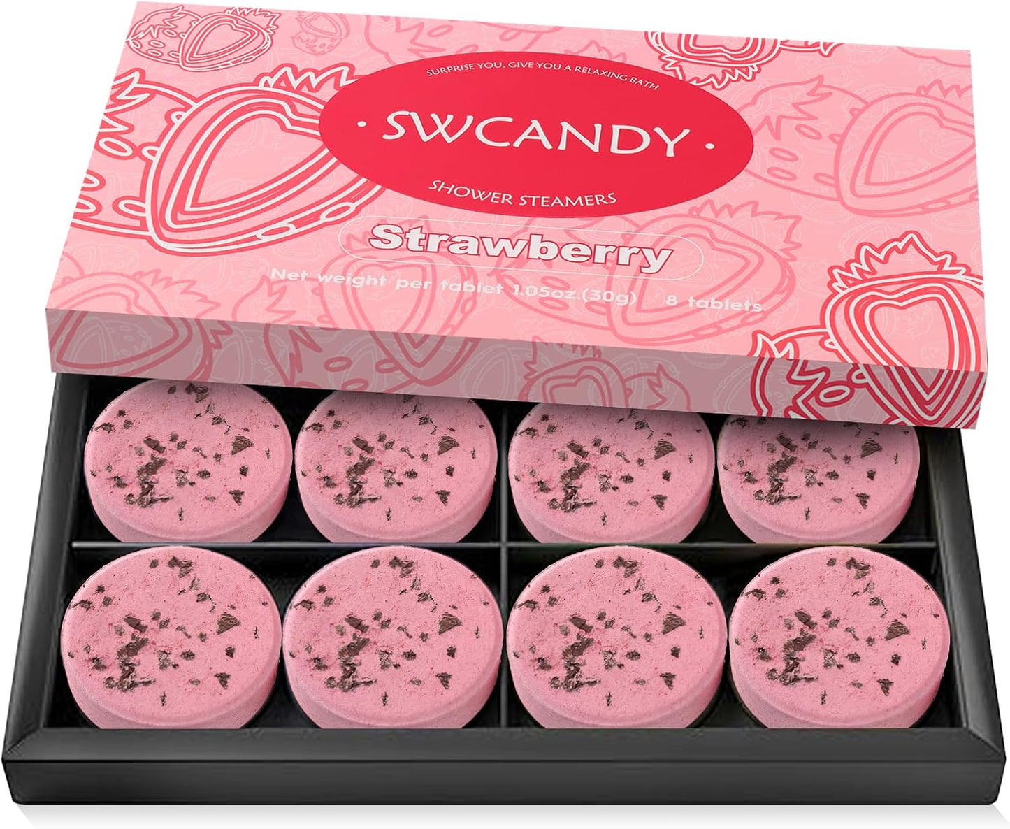SWCANDY Shower Steamers Aromatherapy Travel Essentials Birthday Gifts for Women, Lavender 8 Pcs, Bath Bombs Shower Bombs with Natural Essential Oils, Relaxation Home SPA