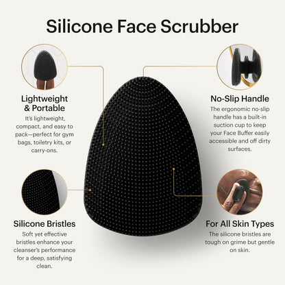 MANSCAPED® The Scalp Buffer Men’s Silicone Head Scrubber – Premium Cleansing & Exfoliating Hair Brush, Ergonomic Handheld Design for Gentle Scalp Massage (1-Pack)