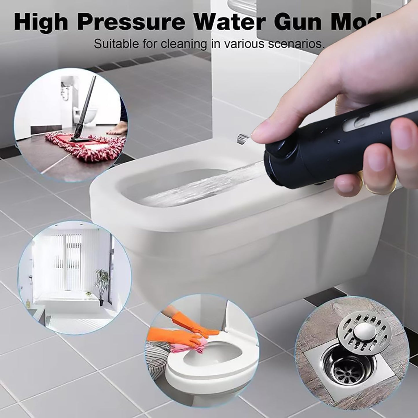 Shower Head with Handheld, Shower Heads High Pressure, High Flow Even with Low Water Pressure-Hand Held Showerhead Set,3 Modes Filtered Showerhead with 59″Replacement Hose/Bracket/Cotton Filters