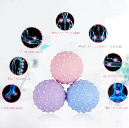 WOVTE Massage Lacrosse Ball for Sore Muscles, Shoulders, Neck, Back, Foot, Body, Deep Tissue, Trigger Point, Muscle Knots, Yoga and Myofascial Release (Blue)