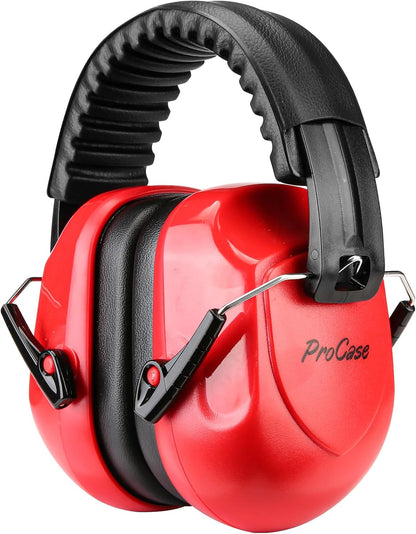 ProCase NRR 28dB Noise Reduction Ear Muffs, Foldable Adjustable Passive Noise Cancelling Headphones for Adults Kids Autism, Hearing Protection for Shooting, Construction, Mowing, Studying -Black - Colors B