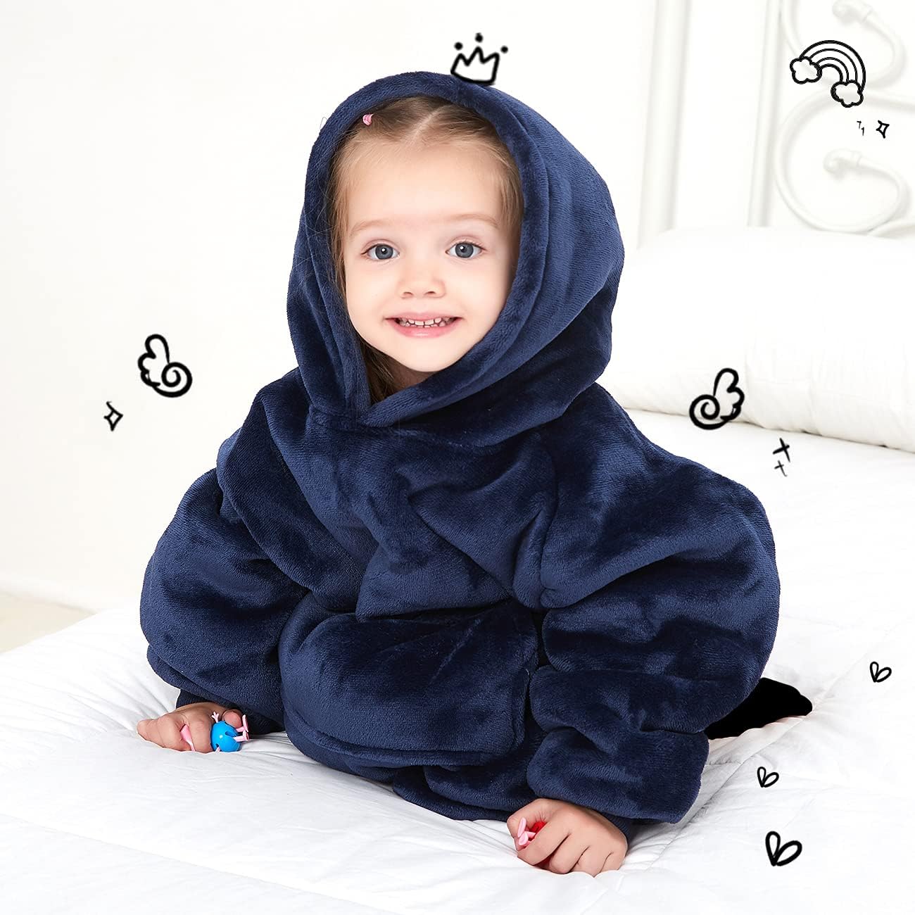 KFUBUO Wearable Blanket Hoodie for Adults Sherpa All Patterns Cat Oversized Sweatshirt Blanket with Pockets for Women