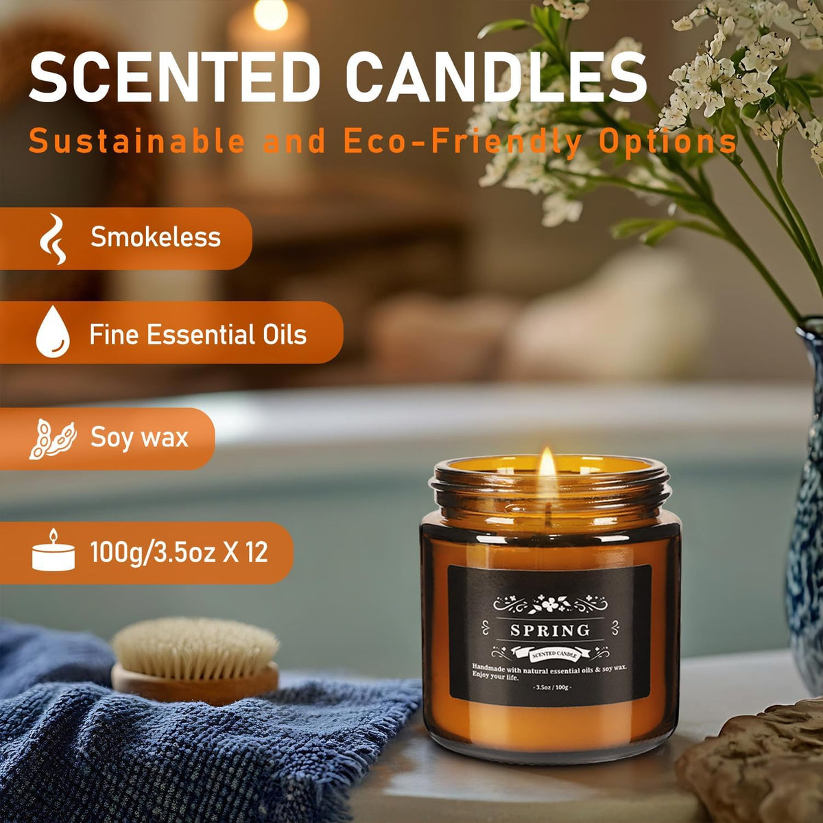 36 Pack Scented Candles Set for Home, Relaxing Stress Relief, Aromatherapy - Natural Soy Wax and Fragrance - Gifts for Women, Mom, Best Friend, Wife, Birthday