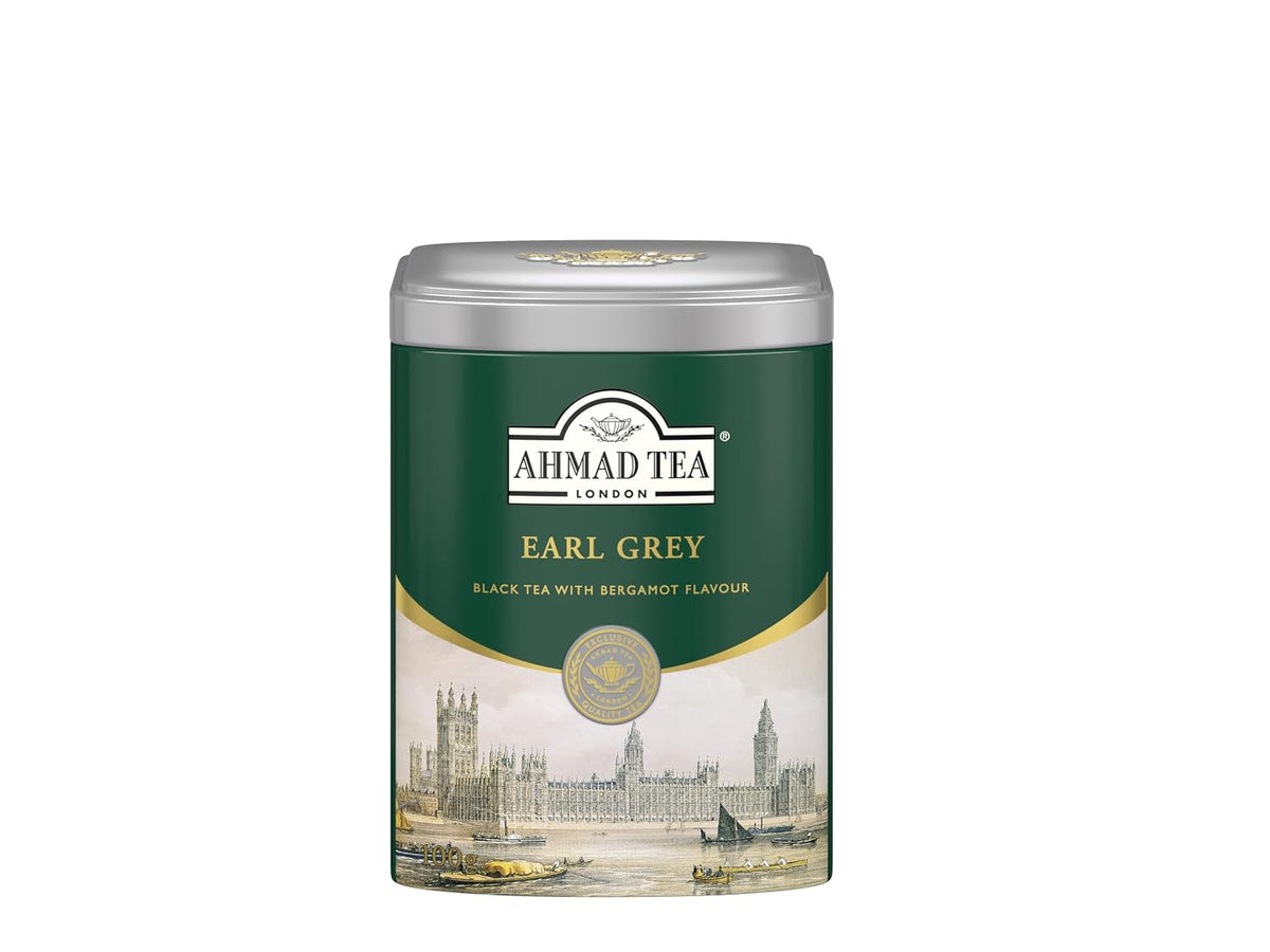 Ahmad Tea Caddy Gift Tin, English Scene, Earl Grey, 100 Gram