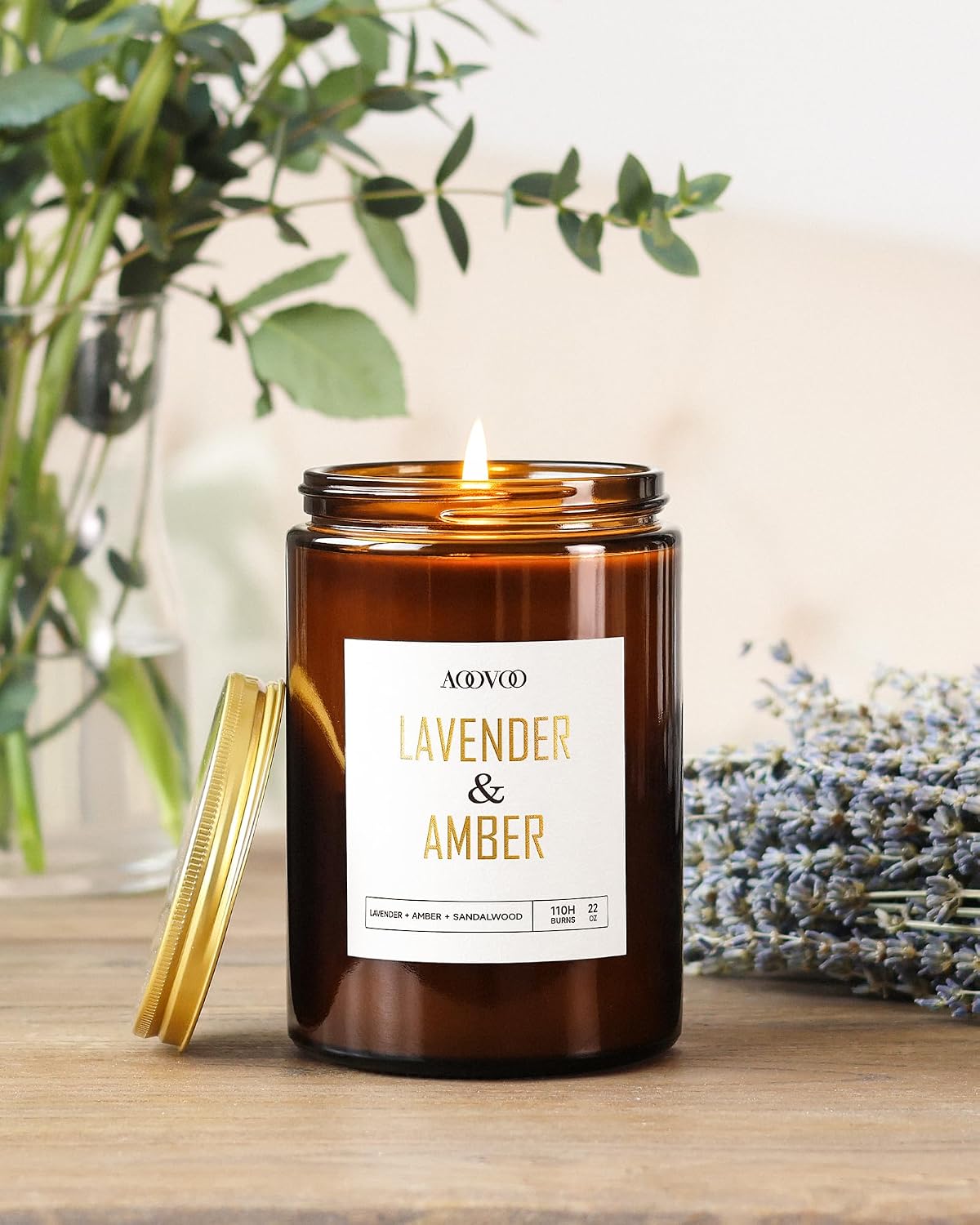 AOOVOO Coconut Vanilla Candles - 9 oz Scented Candles, Aromatherapy Candle, Soy Candle for Home Scented