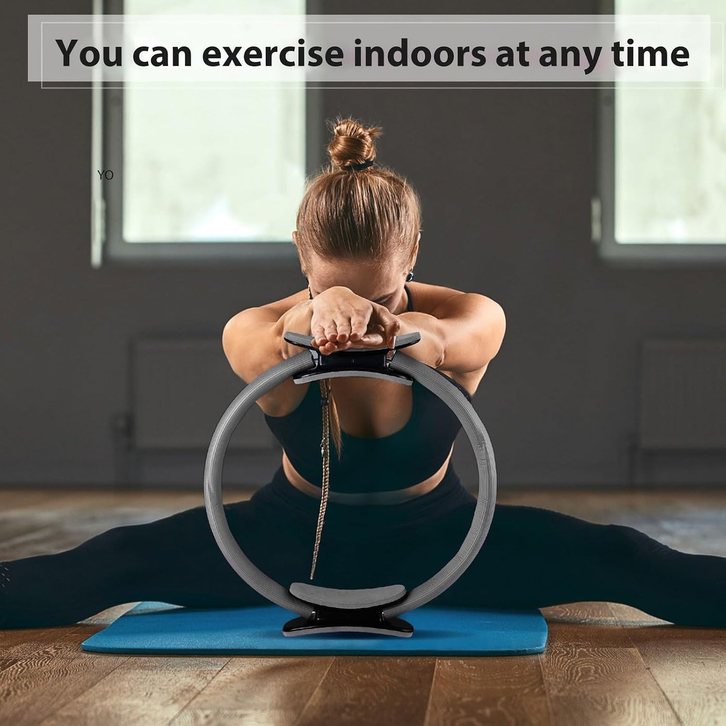 Syhood Pilates Ring 11. 81 Inch Pilates Circle Yoga Ring Magic Lightweight Flexible Workout Equipment for Fitness Physical Therapy Resistance Exercise Arms Legs