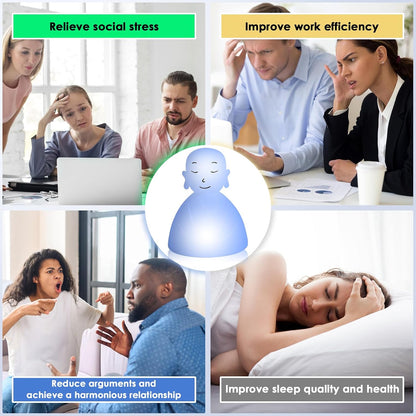 Breathing Lamp Guided Visual Meditation Tool for Mindfulness,Anxiety Relief&Calm Your Mind for Stress&Visual Relaxation and Restful Sleep,478 Seconds Breathing Rate Change 3 Colors,Gift for Kids