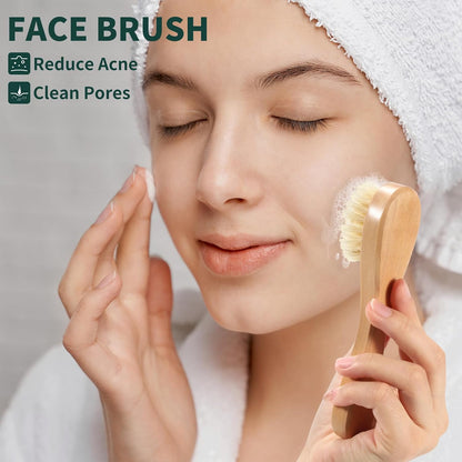 DEBETOOL Dry Brush Set with 3 Replacement Heads for Body & Face